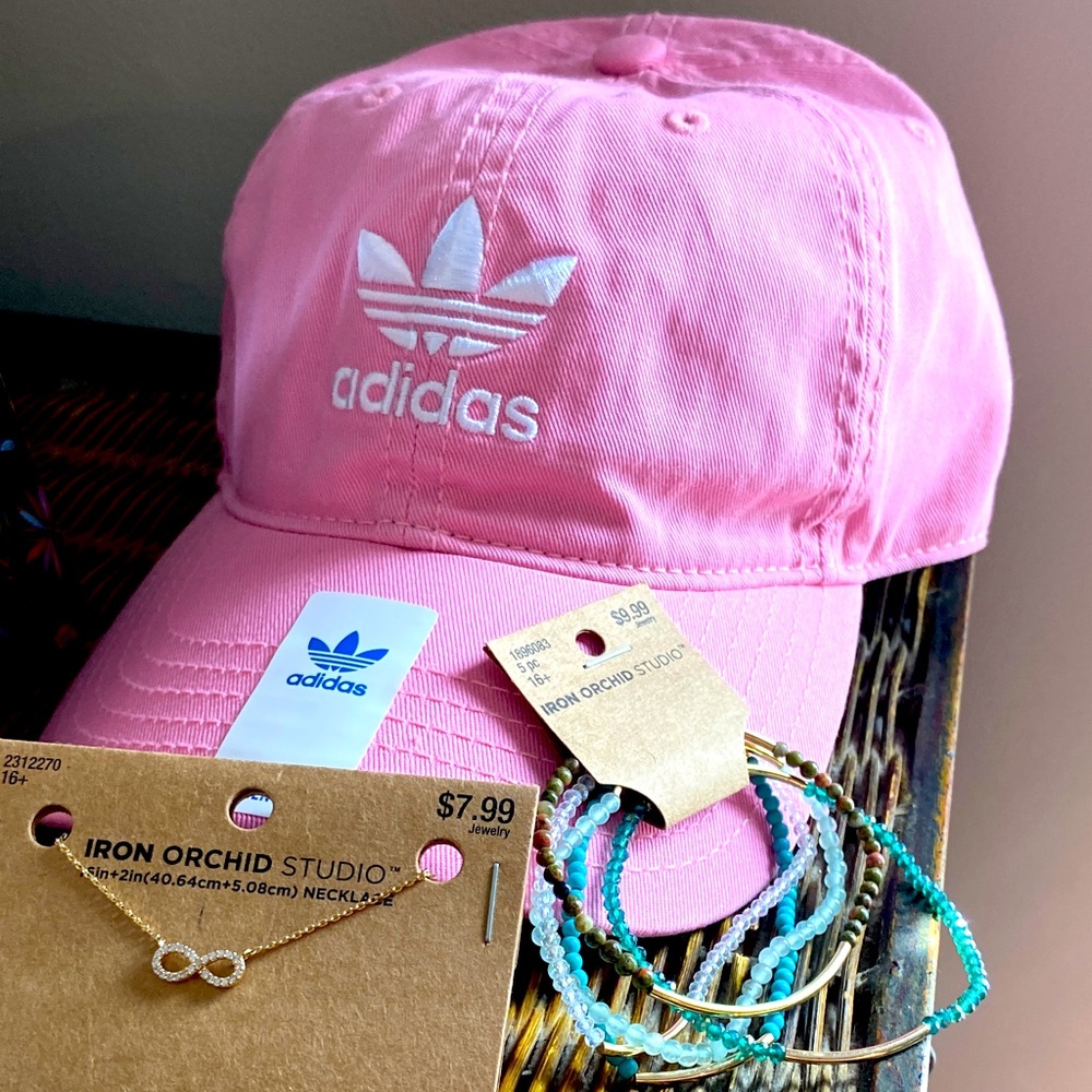 Adidas Women’s Pink Cap with a FREE piece of jewelry or lip balm🛍️